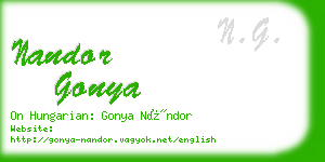nandor gonya business card